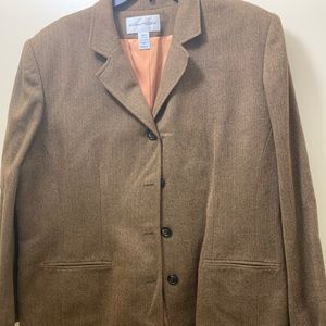 Brown Plus Size suit Jacket